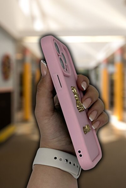 PSGT apple İphone 15 promax Tasarımlı Desenli Kamera Korumalı pembe tavşan goodluck Yumuşak Silikon Kapak