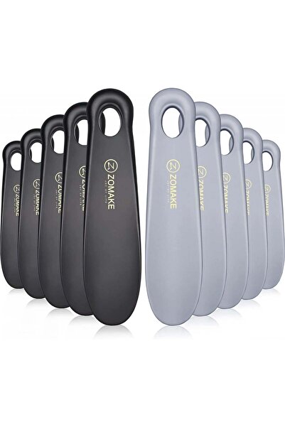 ZOMAKE Σετ 10 παπουτσοθήκες Zomake, πλαστικές, γκρι/μαύρες, 18,5 x 3,5 x 4,5 cm