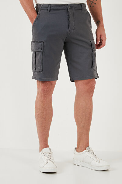 Buratti Stretch βαμβακερό κανονική εφαρμογή Κανονική μέση Cargo σορτς με τσέπες Ανδρικό σορτς 4510S79MILAN