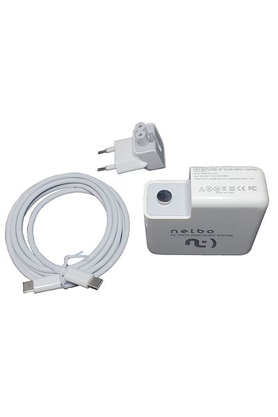 nelbo nelbo charger for Apple MacBook Pro MUHP2, 61W, with USB-C plug
