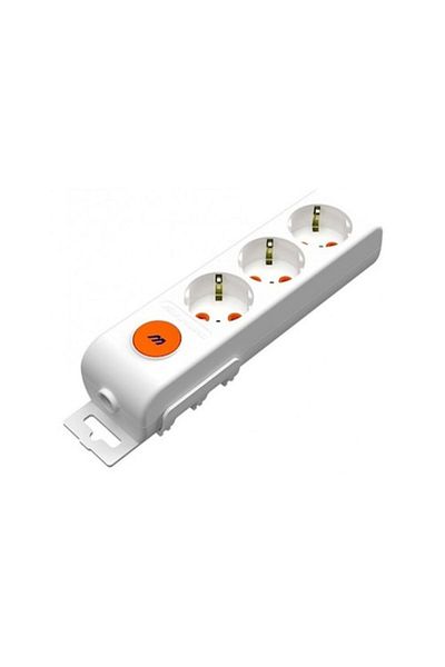 Powertoolsconcept Group of Sockets with Switch, 3 Schuko Sockets, Embedded Mount, White