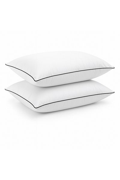 TASLEEM 2 Pieces Premium Hotel Pillow 1000g – Microfiber Filling | Soft & Breathable