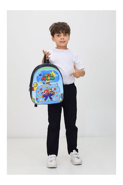 ergül çanta Geantă ortopedică pentru grădiniță și școală primară tematică Super Mario