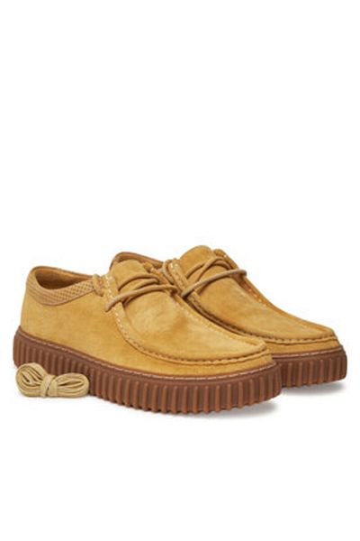 CLARKS Men's Half Shoes yellow CLARKS-26180911 H38 GOLDEN TAN SUEDE