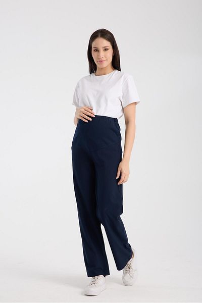 Işşıl Işşil 4564-Flexible Abdominal Pregnant Clothing Loose Leg Fabric Pants