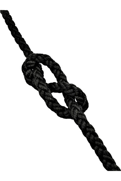 EgeÇelikHalat 20 mm Yüzen Halat 8 Kollu Batmaz Halat Siyah 10 Metre