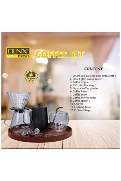 Generic 12-in-1 Coffee Set with Glass Filter Holder, Coffee Cup and Accessories