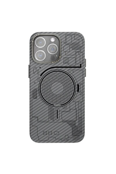İPhone 14 Pro Uyumlu Mekanik Karbon Tuke Kılıf