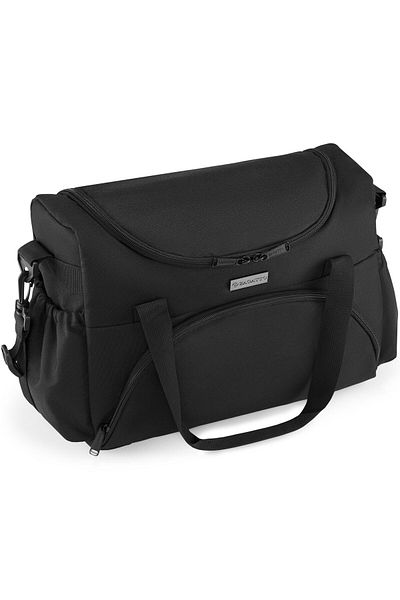 zagatto Maternity shoulder bag, black, waterproof, stroller-compatible, for mom & baby, ZG939
