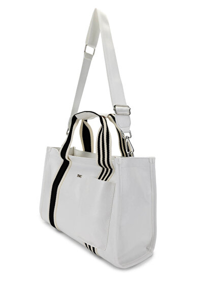 Tamer Tanca Women's Vegan White Shoulder Bag