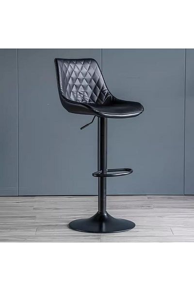 rexa Retro Swivel Bar Stool with Backrest – 360° Adjustable Height Chair for Restaurant, Café
