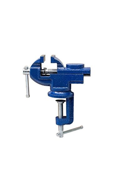 Rovitech 360 degree rotating vice, robust cast iron 50 mm, blue