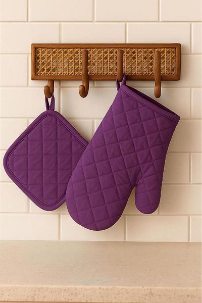 Miabella Home Oven Mitts Oven Holder Premium Heat Proof Kitchen Glove Holder Heat Resistant Gloves