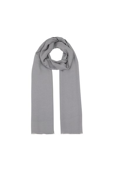 ipekevi Four Seasons Ice White Patterned Monogram Shawl