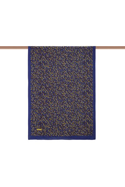 ipekevi Navy Blue Leopard Patterned Shawl