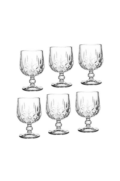 Delisoga Set of 6 Pure Glass Juice Cups Transparent 240ml