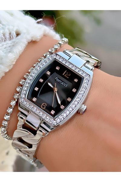 Ferrucci Steel Cord Chain ​​Model Women's Watch 3 Atm Waterproof 2 Years Mechanism Warranty