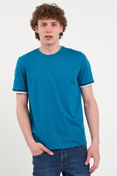 Kenvelo Tricou barbat deculoare uniforma cu logo