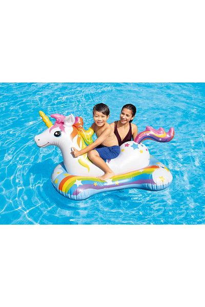 NillyToys Magic Unicorn Rider 163X86 cm with Handle Pool Beach Activity