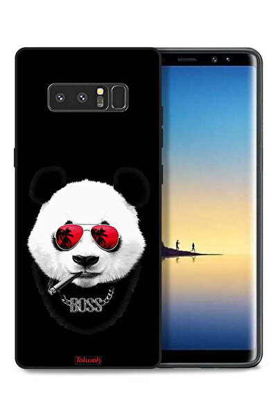 Tolwak غطاء حماية لهاتف سامسونج جالكسي نوت 8 بتصميم بوس باندا