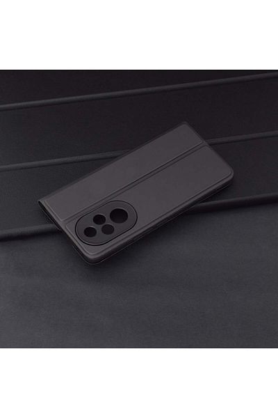 SKYDDAR INNOVATION Husă pentru Honor 200 Pro, Magskin Book, tip carte cu portofel interior, set de autocolante, neagră