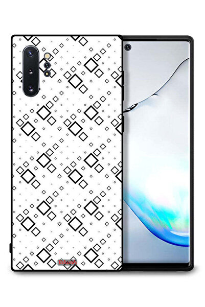 Tolwak غطاء حماية لهاتف سامسونج جالكسي نوت 10 بلس بتصميم مربع تجريدي فني رقمي