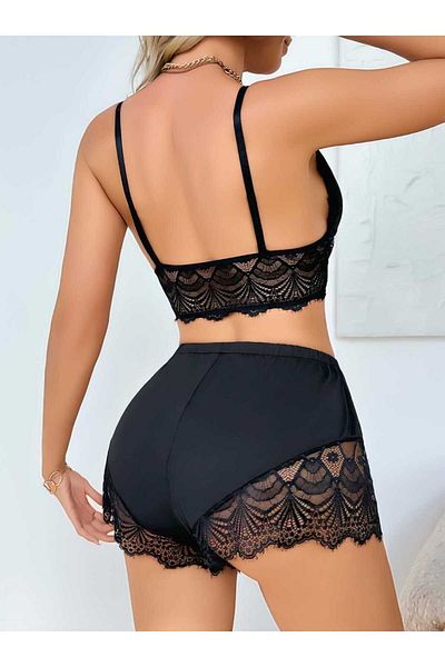 Ruselin Missayza Women's Lace Detail Shorts Set