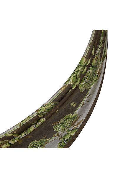 ipekevi Khaki Green Peony Shawl