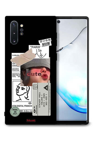 Tolwak غطاء حماية لهاتف سامسونج جالكسي نوت 10 بلس بملصق لطيف