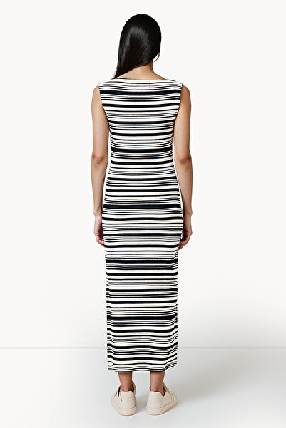 French Connection Sleeveless Cotton Blend Mid-Calf Dress