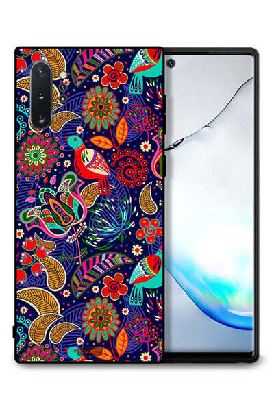 Tolwak غطاء حماية لهاتف سامسونج جالكسي نوت 10 بلس بنقشة طيور وزهور