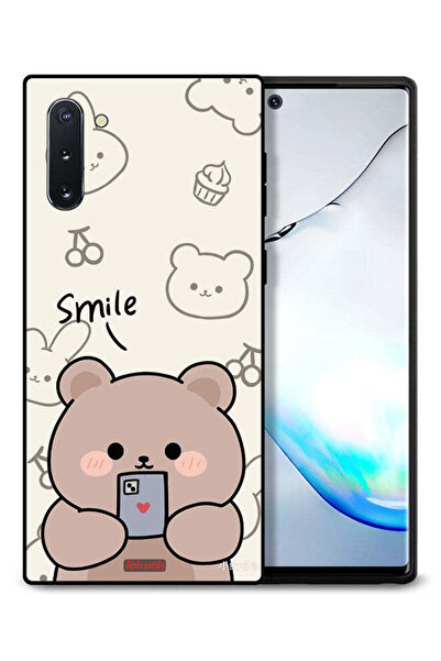 Tolwak غطاء حماية لهاتف سامسونج جالكسي نوت 10 برسومات الدب المبتسم