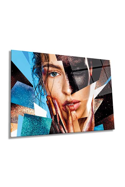 Rosyvien Efect de masă de sticlă orizontală pentru femei, artă curajoasă, decor de perete pentru casă și birou, cadou de lux