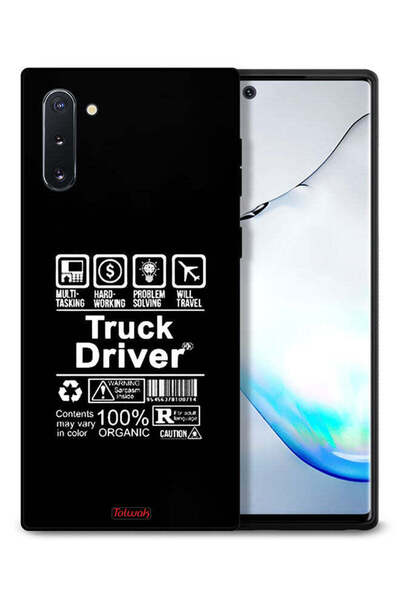 Tolwak غطاء حماية لهاتف سامسونج جالاكسي نوت 10 - ملصق سائق شاحنة