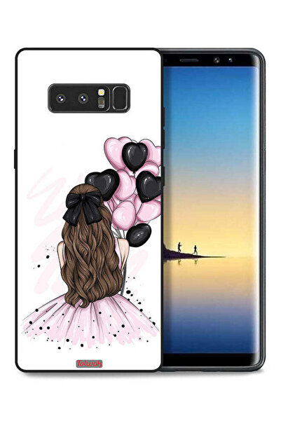 Tolwak غطاء حماية لهاتف سامسونج جالاكسي نوت 8 بتصميم فتاة تحمل بالونات