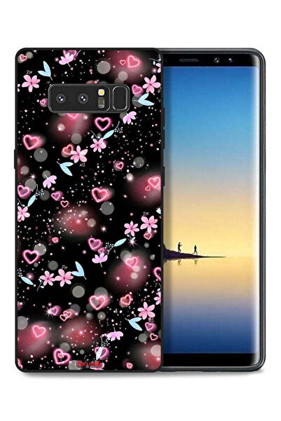 Tolwak غطاء حماية لهاتف سامسونج جالكسي نوت 8 بنقشة قلوب وأزهار صغيرة