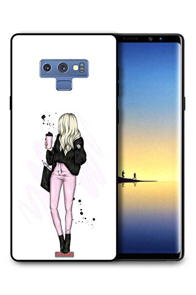 Tolwak غطاء حماية لهاتف سامسونج جالكسي نوت 9، صورة فتاة تحمل كوب قهوة