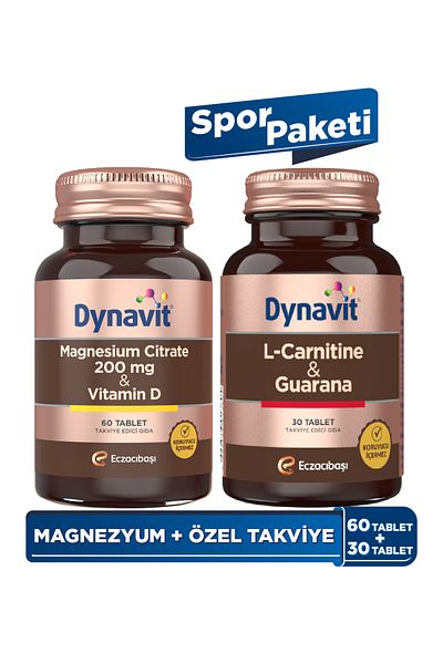 Dynavit Magnesium Citrate 200 Mg & L-Carnitine Guarana - Sports Pack