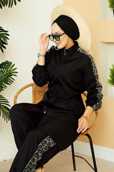 EBRUTESETTÜR Leopard Garnished Hijab Swimsuit