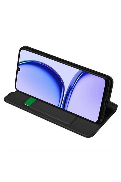 SKYDDAR INNOVATION Husă pentru Realme C53, Magskin Book, tip carte cu portofel interior, set de autocolante, neagră