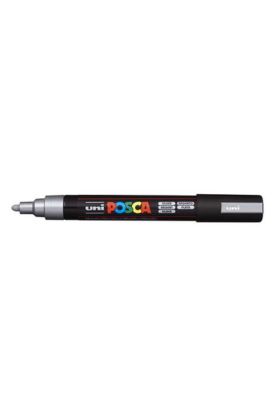 Uni Decorative marker, Uni, 1.8/2.5 mm, Silver