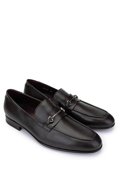 Valentino Men's Genuine Leather Brown Classic Shoes