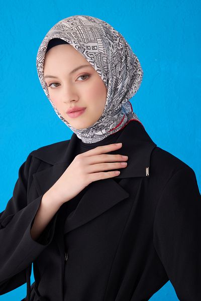 Belli Twill Pure Silk Scarf 4110D (Twi̇ll)-60