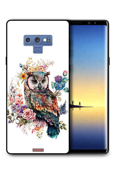 Tolwak غطاء حماية لهاتف سامسونج جالكسي نوت 9 بتصميم بومة فنية تجريدية