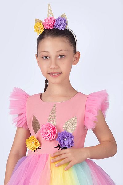 vestitino Unicorn Girl's Birthday and Party Dress