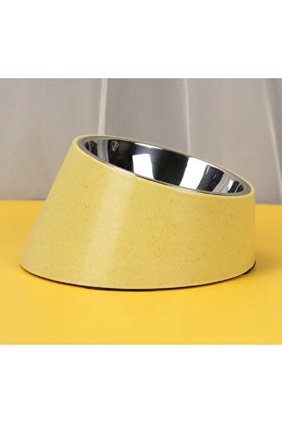 Bobo Bambu Kaymaz Taban Paslanmaz Çelik Kaseli Kedi Köpek Mama Kabı 250 ml