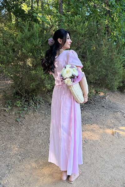 Seda Yalçın Atelier Ροζ φόρεμα με στενό στήθος