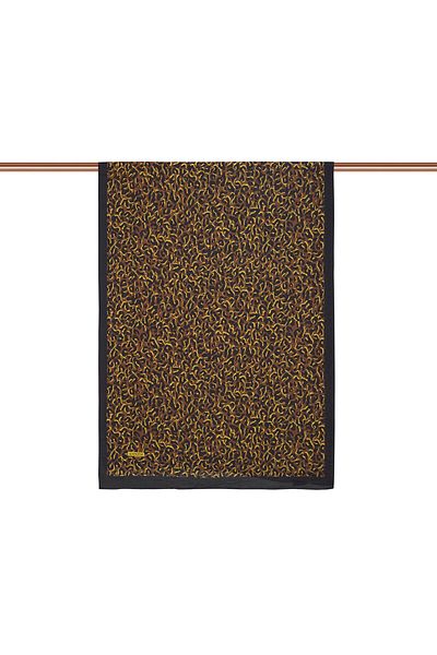 ipekevi Black Gold Leopard Patterned Shawl