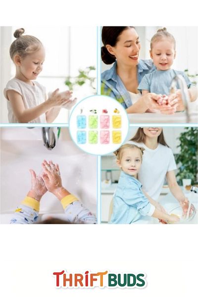 Thriftbuds Special Production Multi-Slice Portable Camping Toilet Flower Pattern Children's Outdoor Practical Magic Soap