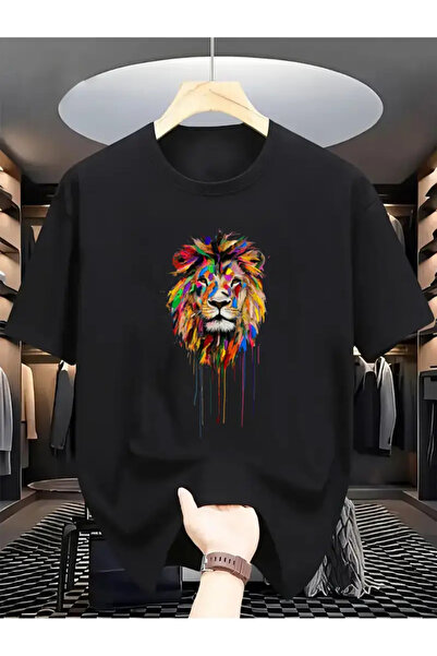 Karatopak Tricou oversize imprimat cu figura de leu